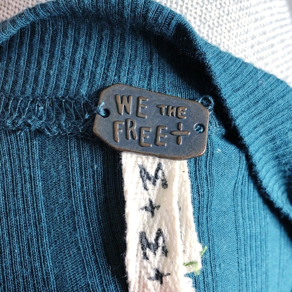 Free People Tank Top Faye Ribbed Keyhole (L25) - Picture 5 of 6